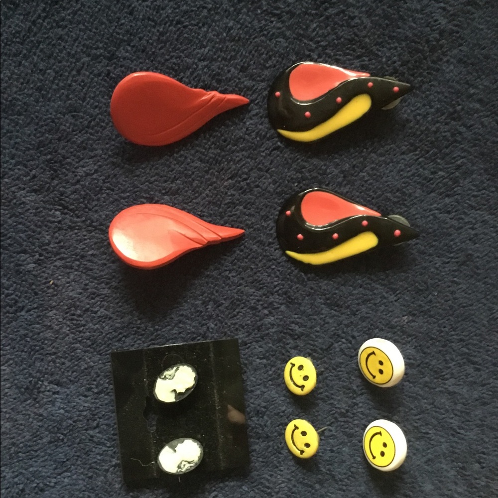 Tear Drops, Smiley Faces, and Cameo Earrings Collection